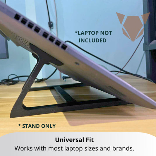 Universal Laptop Ergonomic Stand | Fixed Desk Riser for Monitor Height, Office Workstation