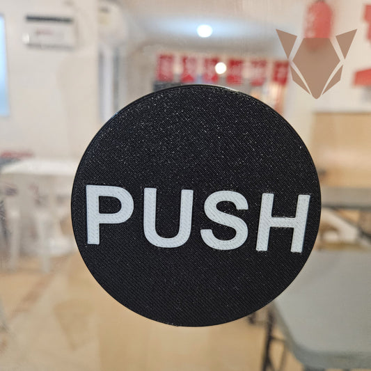 Push and Pull Indoor Door Sign | Directional Door Plate for Offices and Stores FREE ADHESIVE