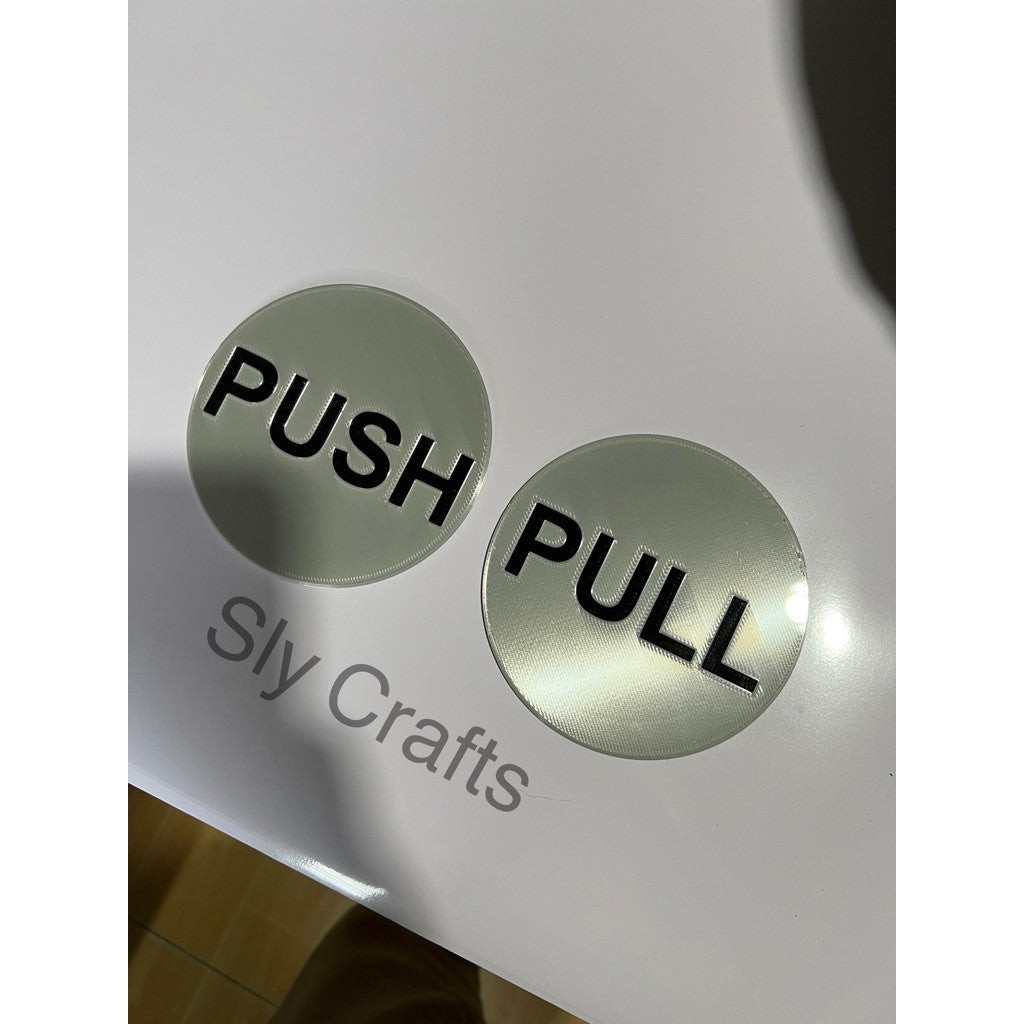 Push and Pull Indoor Door Sign | Directional Door Plate for Offices and Stores FREE ADHESIVE