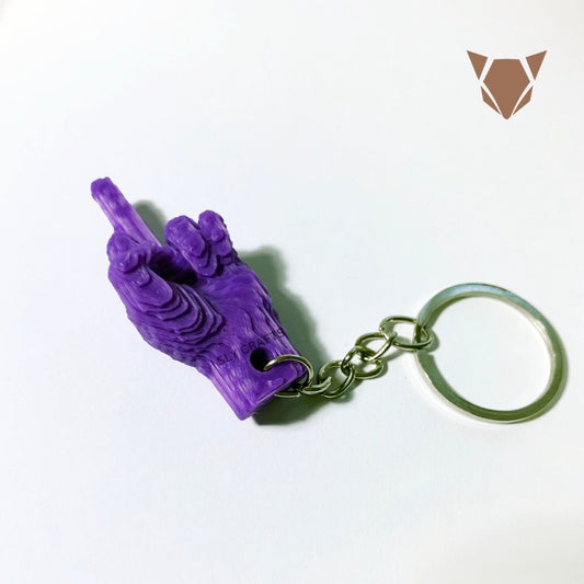 Funny Middle Finger/Dirty Finger Hand Gesture Novelty Keychain