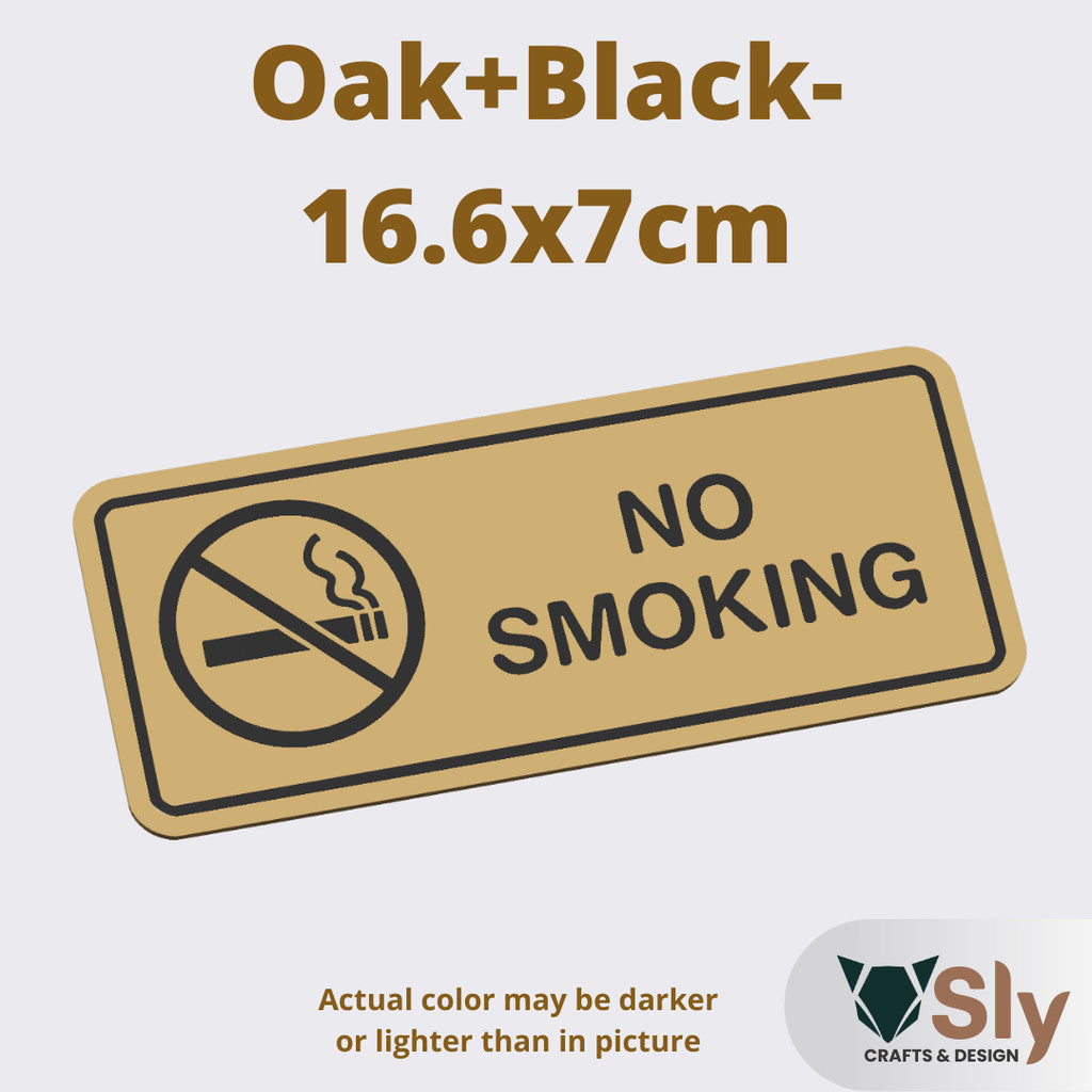 No Smoking Sign | Business Warning Notice Board with Free Adhesive for Shops Offices