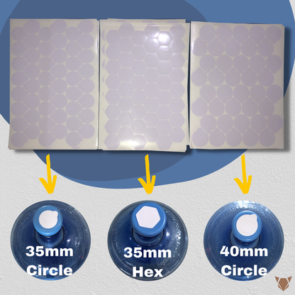 1,000 pcs. Hygienic Sticker w/ Pull Tab for Non-Spill Cap 5 Gallon Water Container