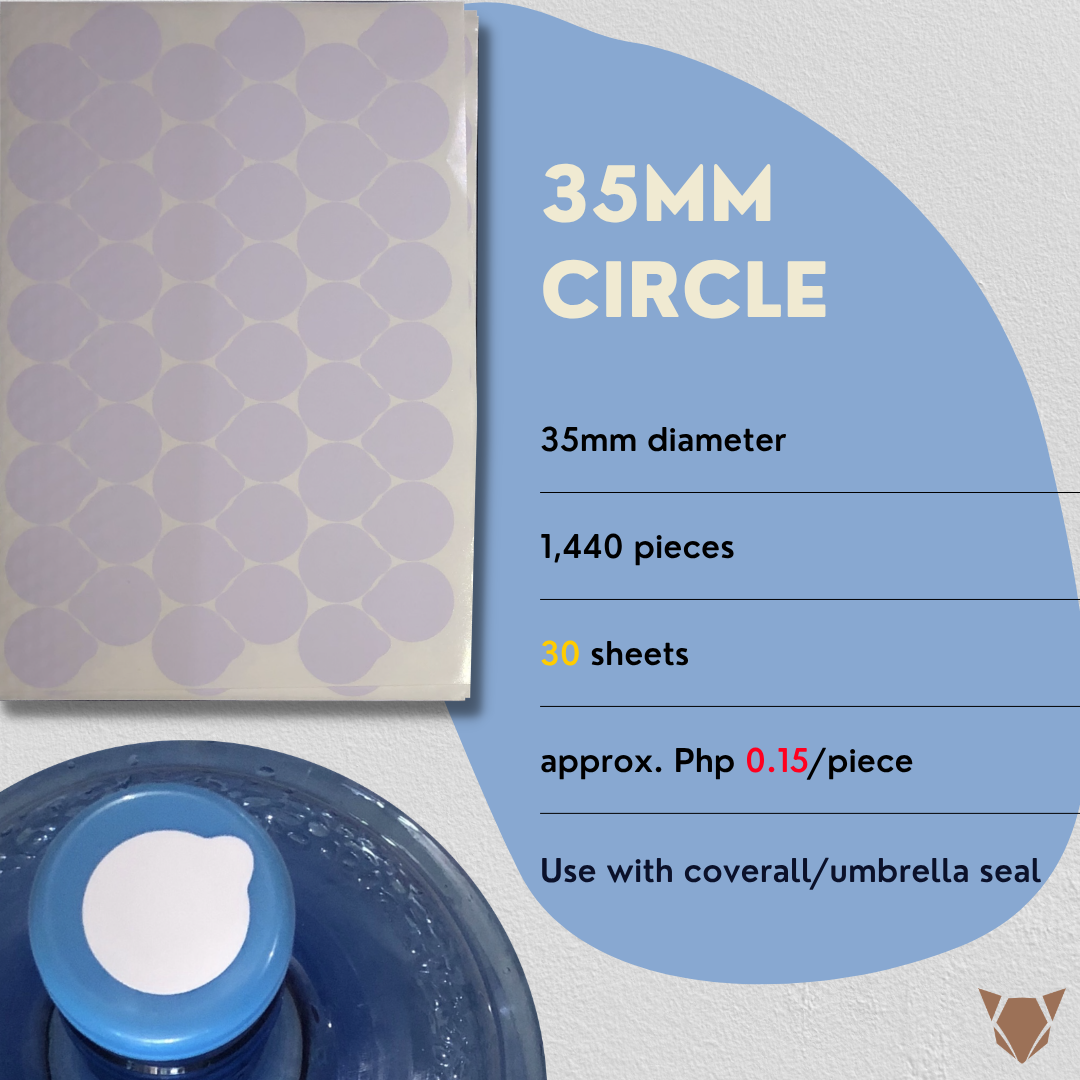 1,440 pcs. Hygienic Sticker for Non-Spill Cap 5 Gallon Water Container