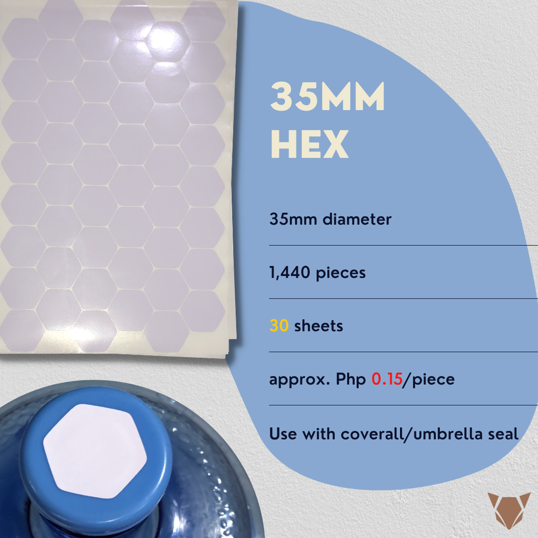1,440 pcs. Hygienic Sticker for Non-Spill Cap 5 Gallon Water Container