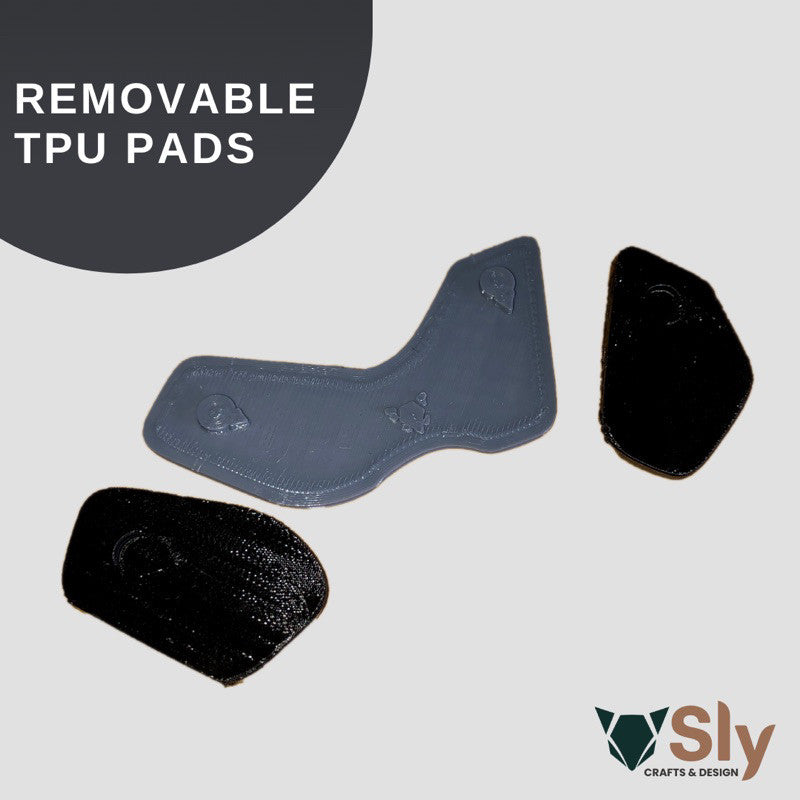 WHITE PADS Ergonomic Wrist Rest Mouse Firm Palm Pad (Right or Left Handed) Support For Computer