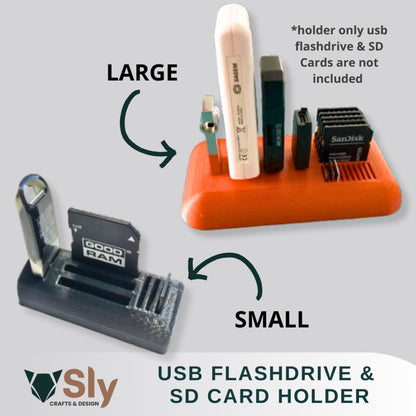 USB Flash Drive and SD Card Holder Organizer Rack Stand