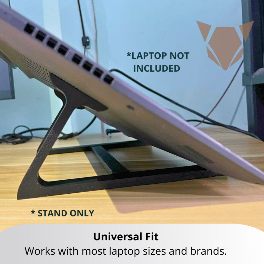 Universal Laptop Ergonomic Stand | Fixed Desk Riser for Monitor Height, Office Workstation