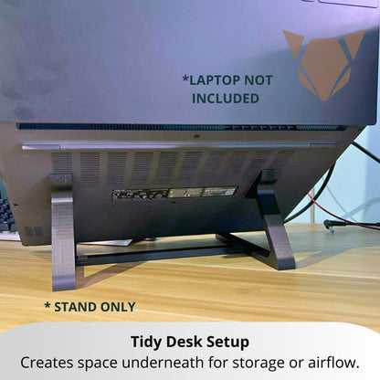 Universal Laptop Ergonomic Stand | Fixed Desk Riser for Monitor Height, Office Workstation