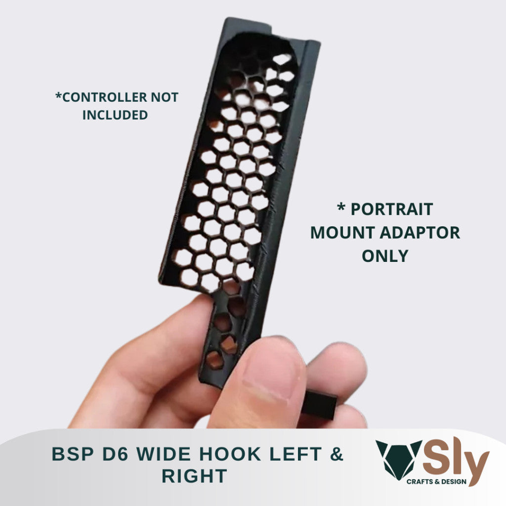 BSP D6 Wide Hook Left & Right | Portrait Gaming Mount for NDS/3DS Emulation