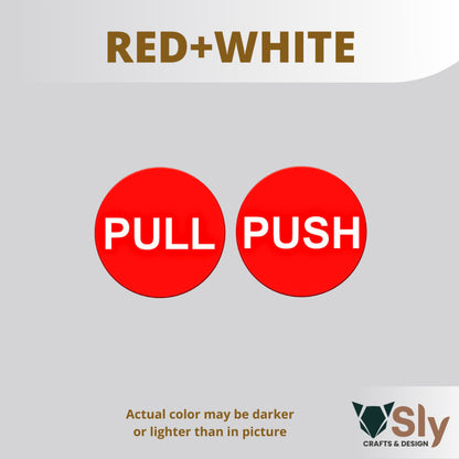 Push and Pull Indoor Door Sign | Directional Door Plate for Offices and Stores FREE ADHESIVE