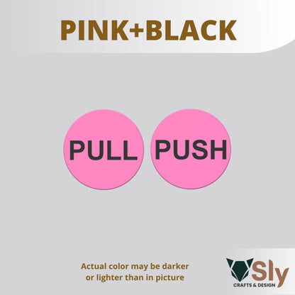 Push and Pull Indoor Door Sign | Directional Door Plate for Offices and Stores FREE ADHESIVE