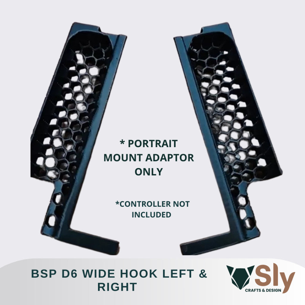 BSP D6 Wide Hook Left & Right | Portrait Gaming Mount for NDS/3DS Emulation