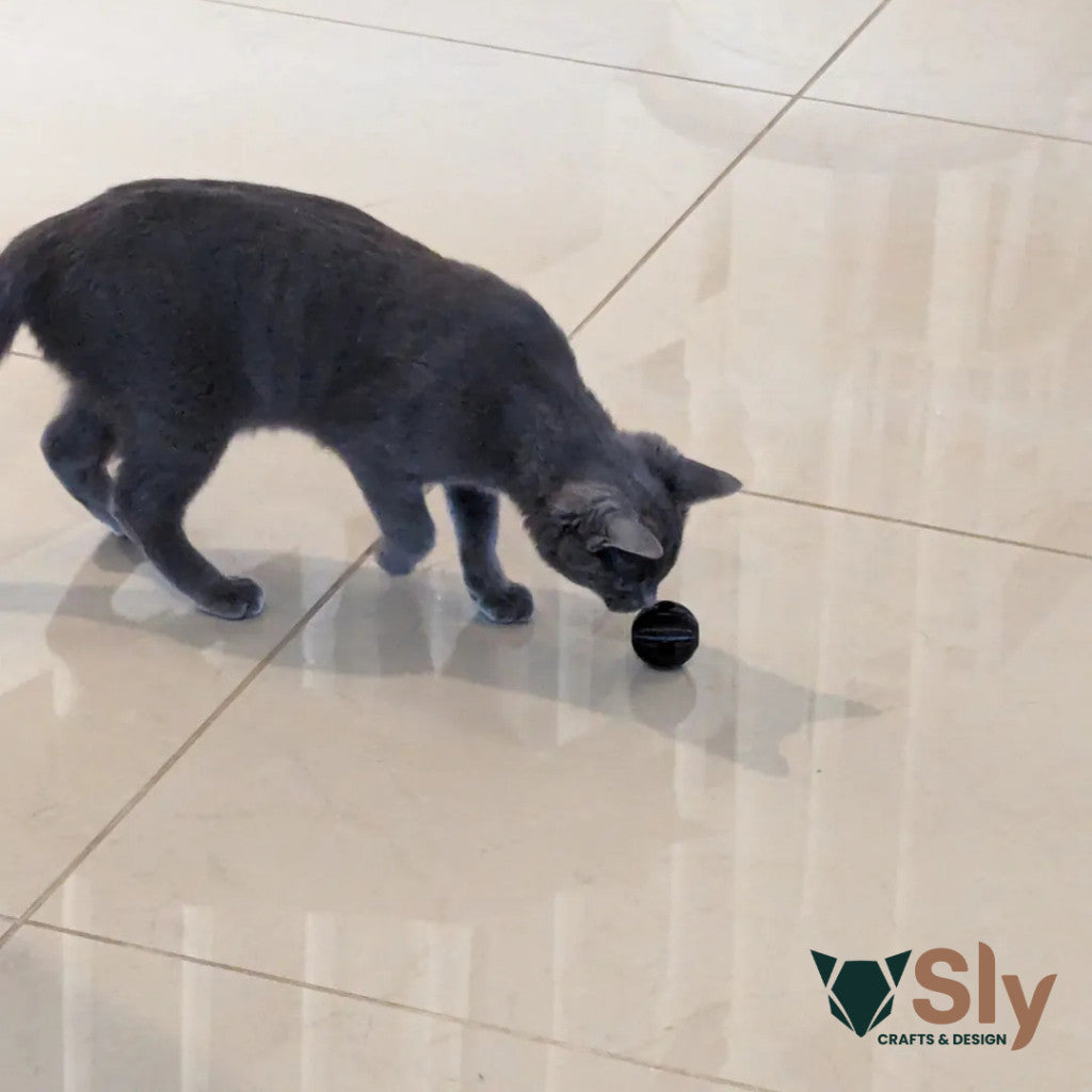 Cat Toy with Rattle Ball | Puzzle Ball Toy for Active Indoor Pets