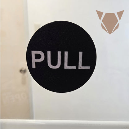 Push and Pull Indoor Door Sign | Directional Door Plate for Offices and Stores FREE ADHESIVE