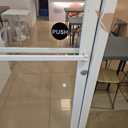 Push and Pull Indoor Door Sign | Directional Door Plate for Offices and Stores FREE ADHESIVE