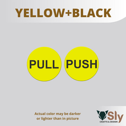 Push and Pull Indoor Door Sign | Directional Door Plate for Offices and Stores FREE ADHESIVE