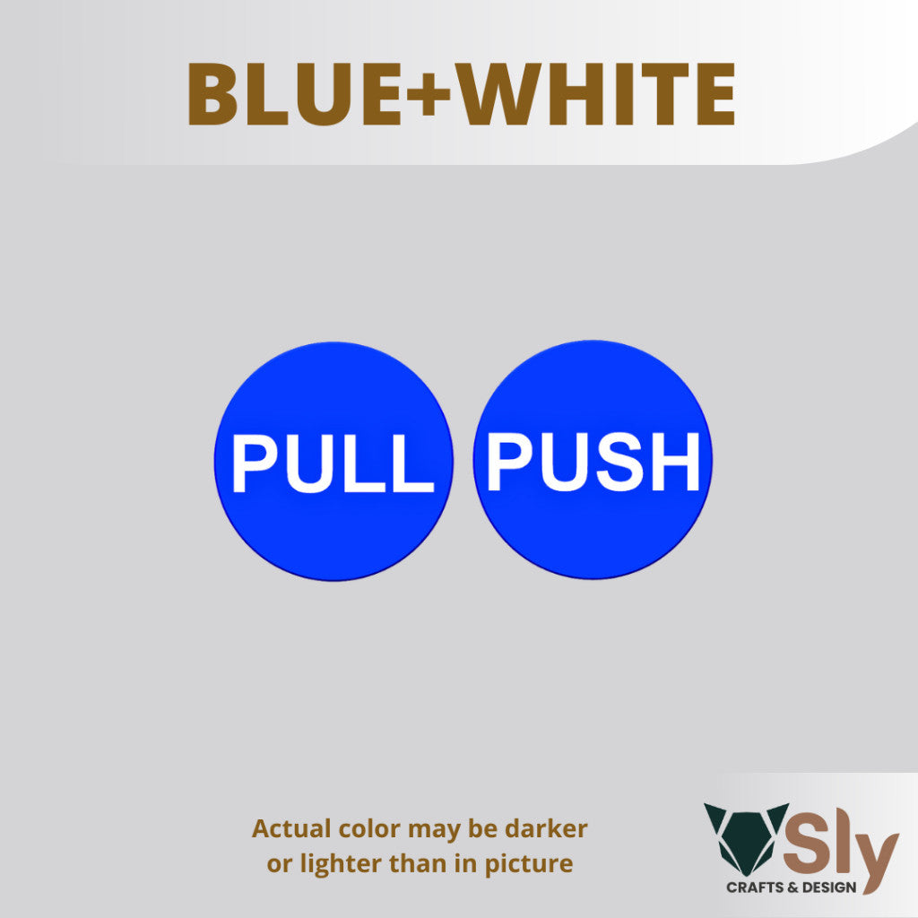 Push and Pull Indoor Door Sign | Directional Door Plate for Offices and Stores FREE ADHESIVE
