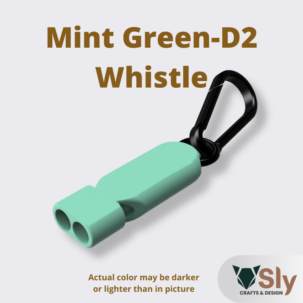 EDC Dual Tone Emergency Whistle with Carabiner | Loud Safety Survival Keychain Gear
