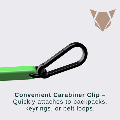 EDC Single Tone Safety Whistle with Carabiner | Loud Emergency Alert Keychain Gear