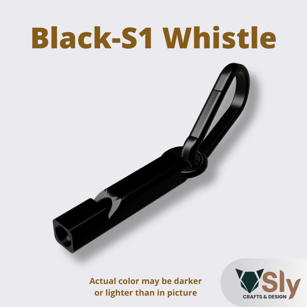 EDC Single Tone Safety Whistle with Carabiner | Loud Emergency Alert Keychain Gear