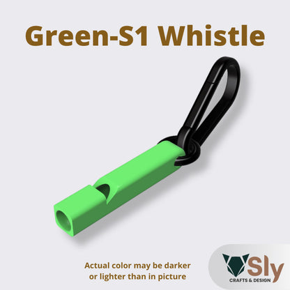 EDC Single Tone Safety Whistle with Carabiner | Loud Emergency Alert Keychain Gear