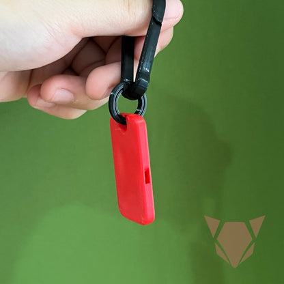 EDC Slim Whistle with Carabiner | Compact Emergency Survival Keychain Tool