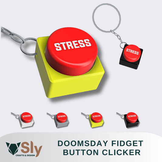 Doomsday Fidget Button Clicker | Stress Relief Desk Toy Tactile Push Button
