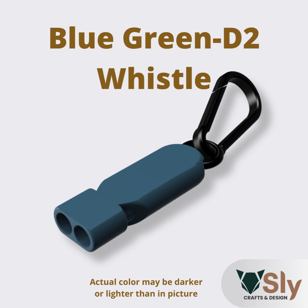 EDC Dual Tone Emergency Whistle with Carabiner | Loud Safety Survival Keychain Gear