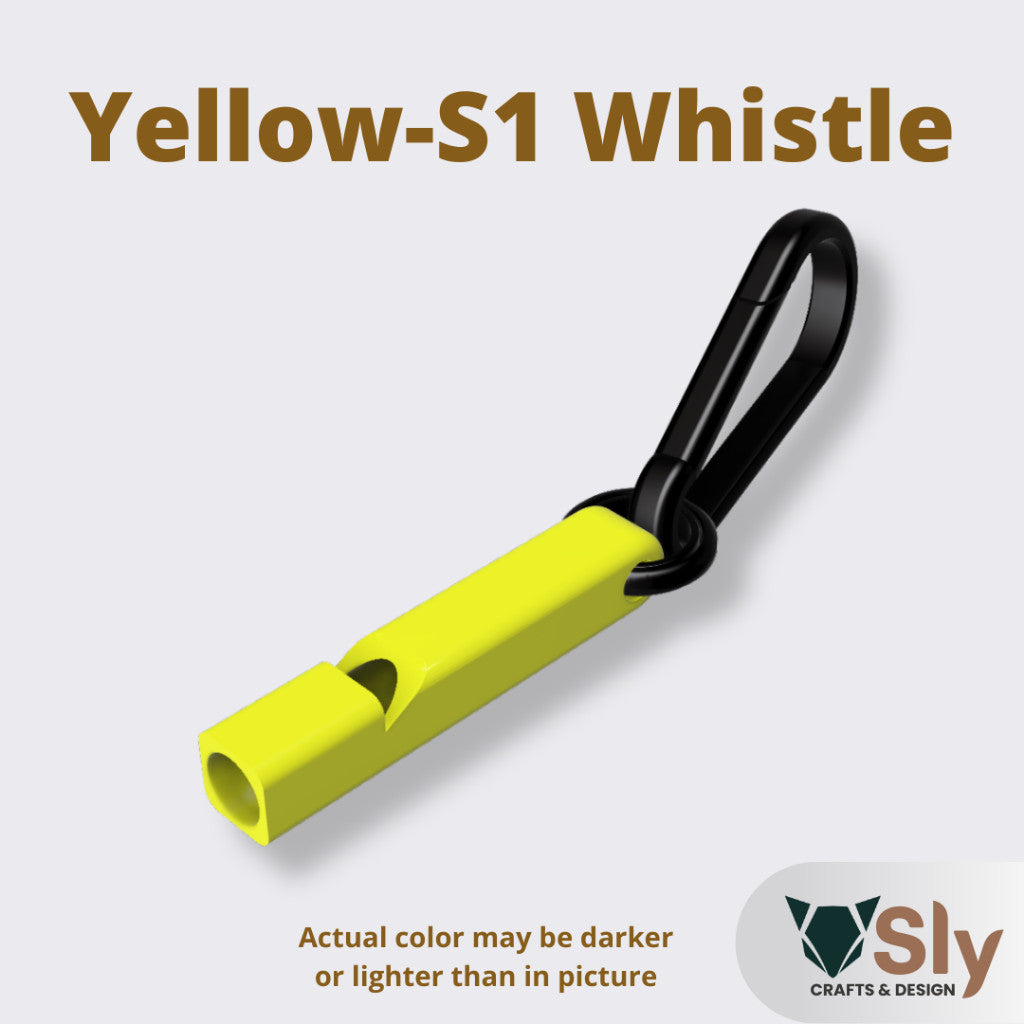 EDC Single Tone Safety Whistle with Carabiner | Loud Emergency Alert Keychain Gear