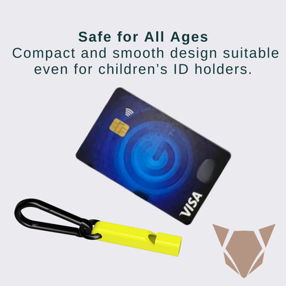 EDC Single Tone Safety Whistle with Carabiner | Loud Emergency Alert Keychain Gear