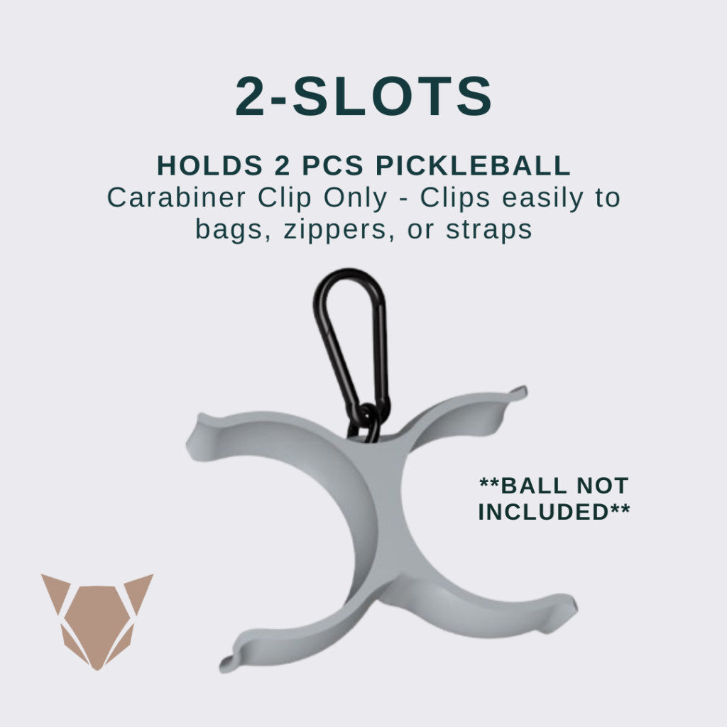 Pickleball Ball Holder Clip with Carabiner Keychain | Ball Storage Hook for Bags, Belt, Sports Gear