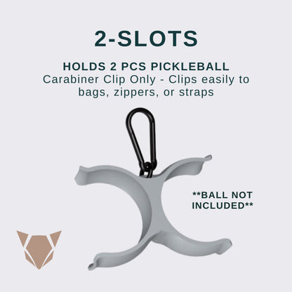 Pickleball Ball Holder Clip with Carabiner Keychain | Ball Storage Hook for Bags, Belt, Sports Gear