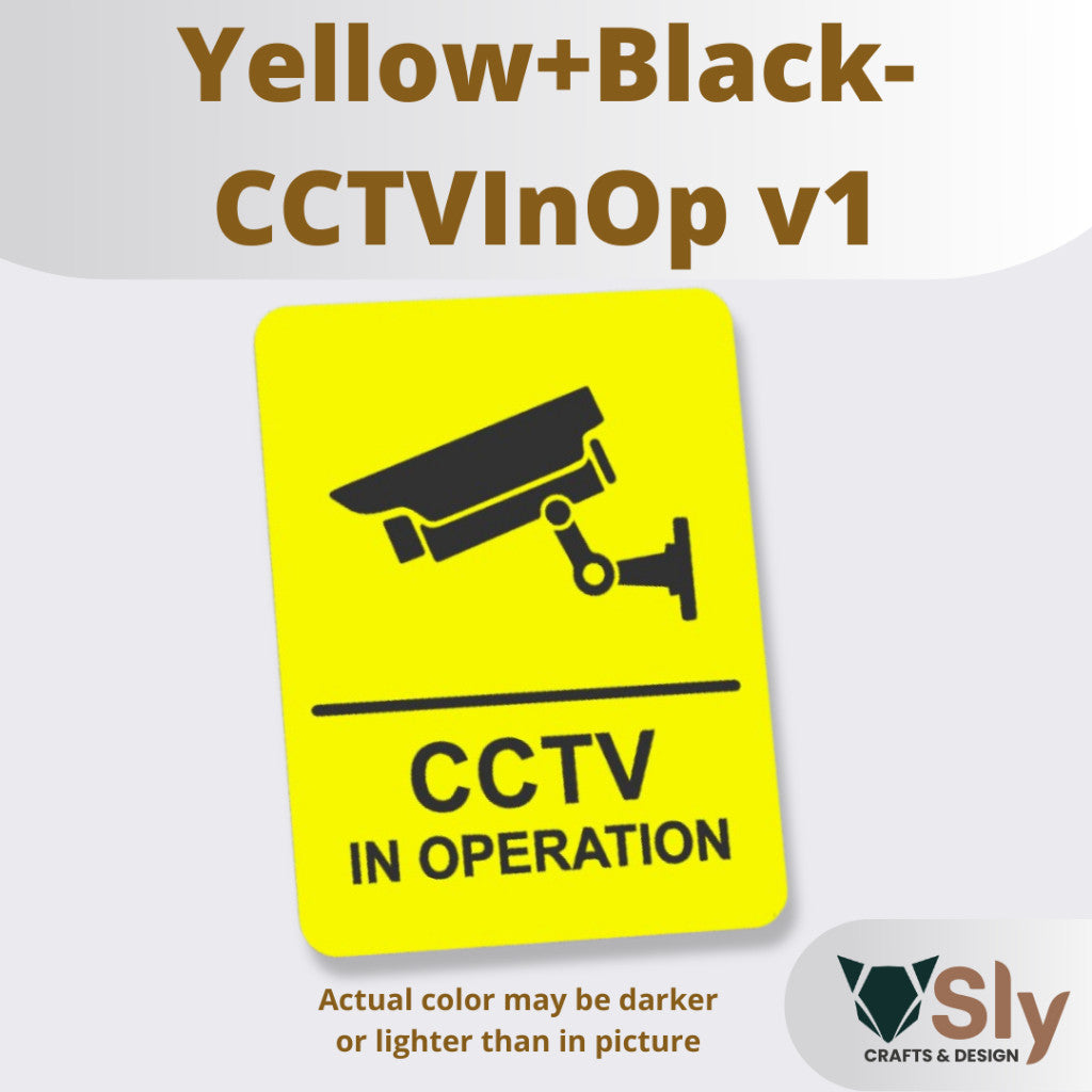 CCTV in Operation Sign | Security Camera Warning with Free Adhesive for Home & Office