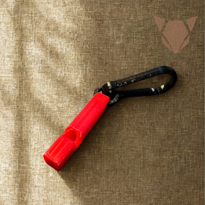 EDC Single Tone Safety Whistle with Carabiner | Loud Emergency Alert Keychain Gear