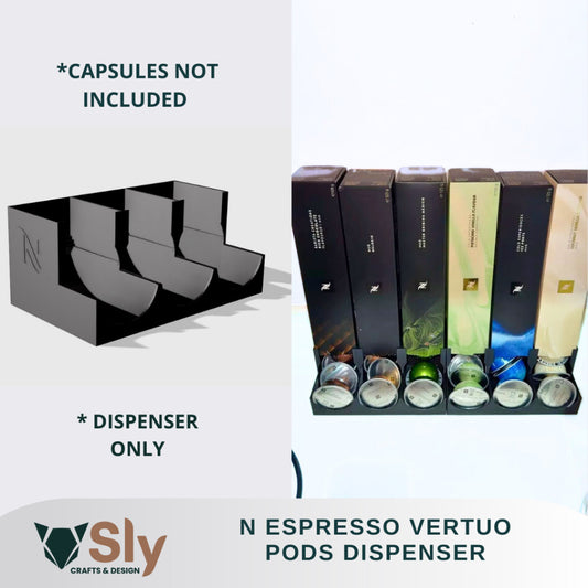 N Espresso Vertuo Pods Holder | Coffee Capsule Dispenser Rack for Countertop Storage