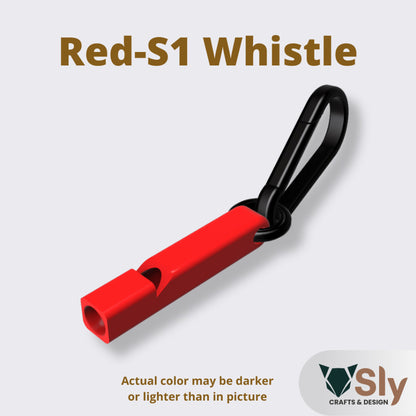 EDC Single Tone Safety Whistle with Carabiner | Loud Emergency Alert Keychain Gear