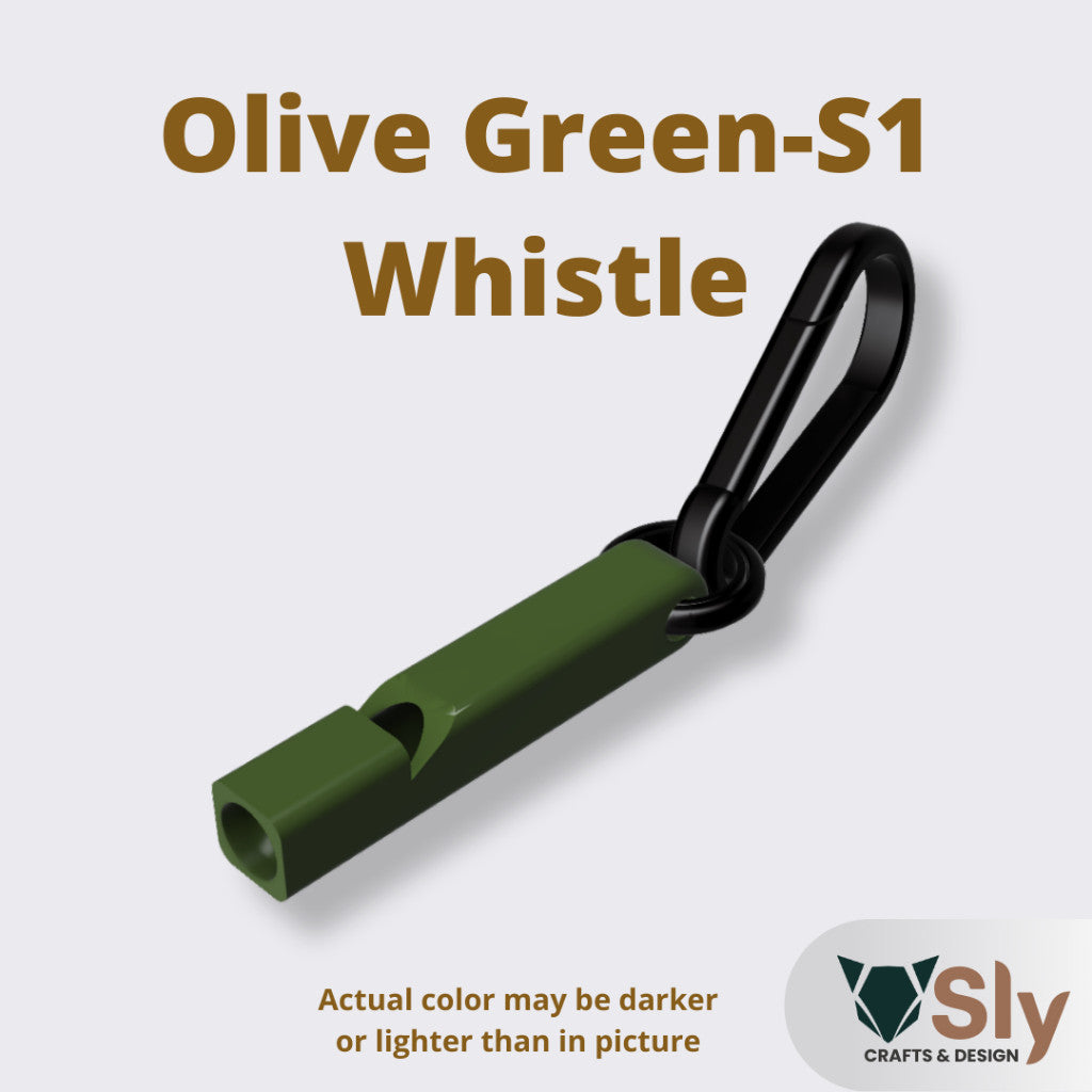 EDC Single Tone Safety Whistle with Carabiner | Loud Emergency Alert Keychain Gear