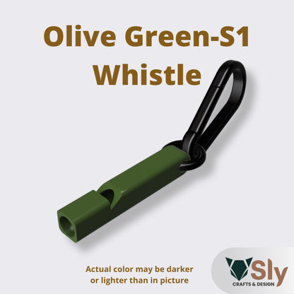 EDC Single Tone Safety Whistle with Carabiner | Loud Emergency Alert Keychain Gear
