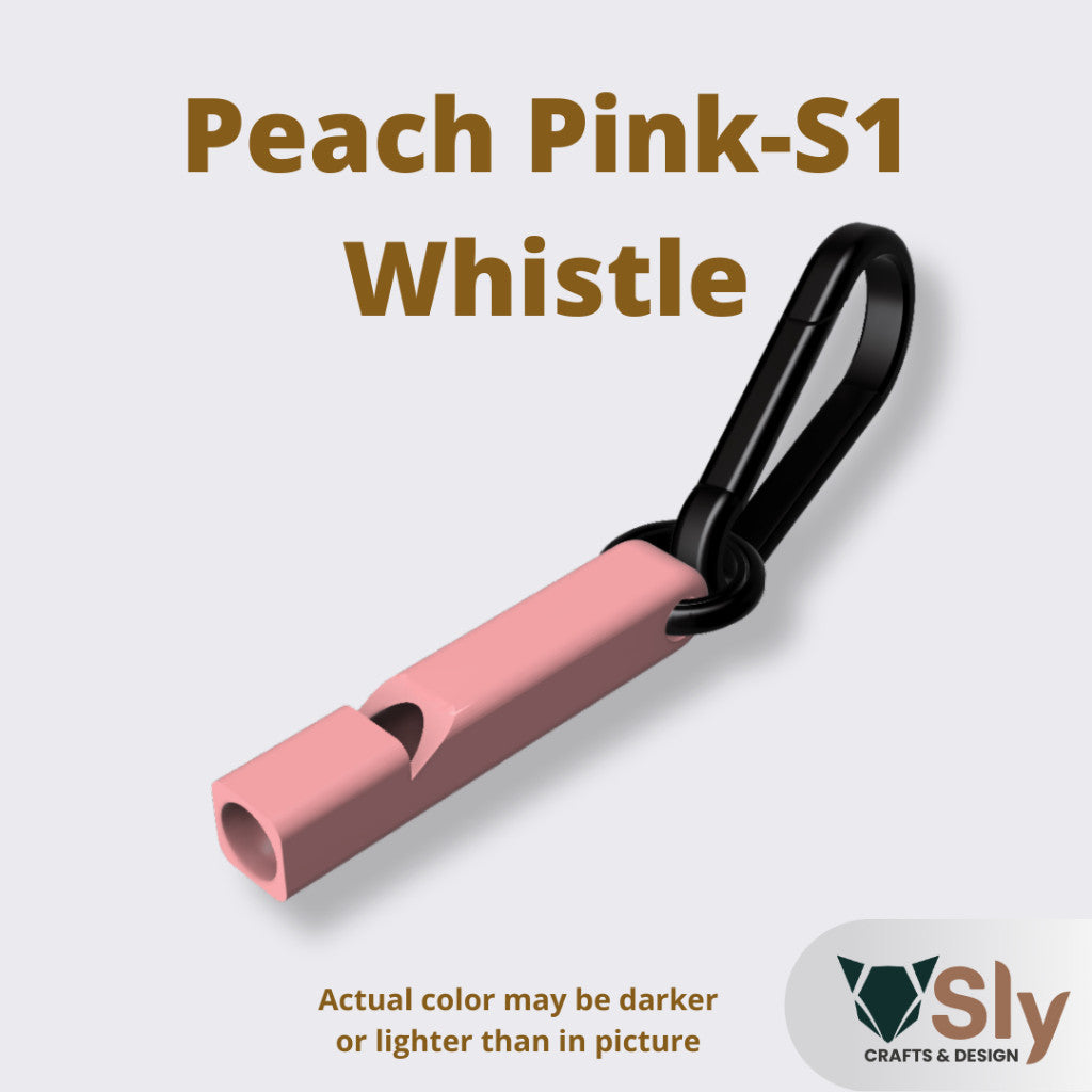 EDC Single Tone Safety Whistle with Carabiner | Loud Emergency Alert Keychain Gear
