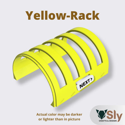 Modular Pickleball Paddle Rack with Next Up Tag | Portable Paddle Holder Organizer