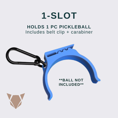 Pickleball Ball Holder Clip with Carabiner Keychain | Ball Storage Hook for Bags, Belt, Sports Gear