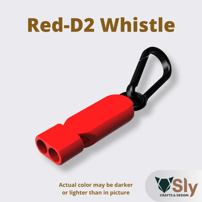 EDC Dual Tone Emergency Whistle with Carabiner | Loud Safety Survival Keychain Gear