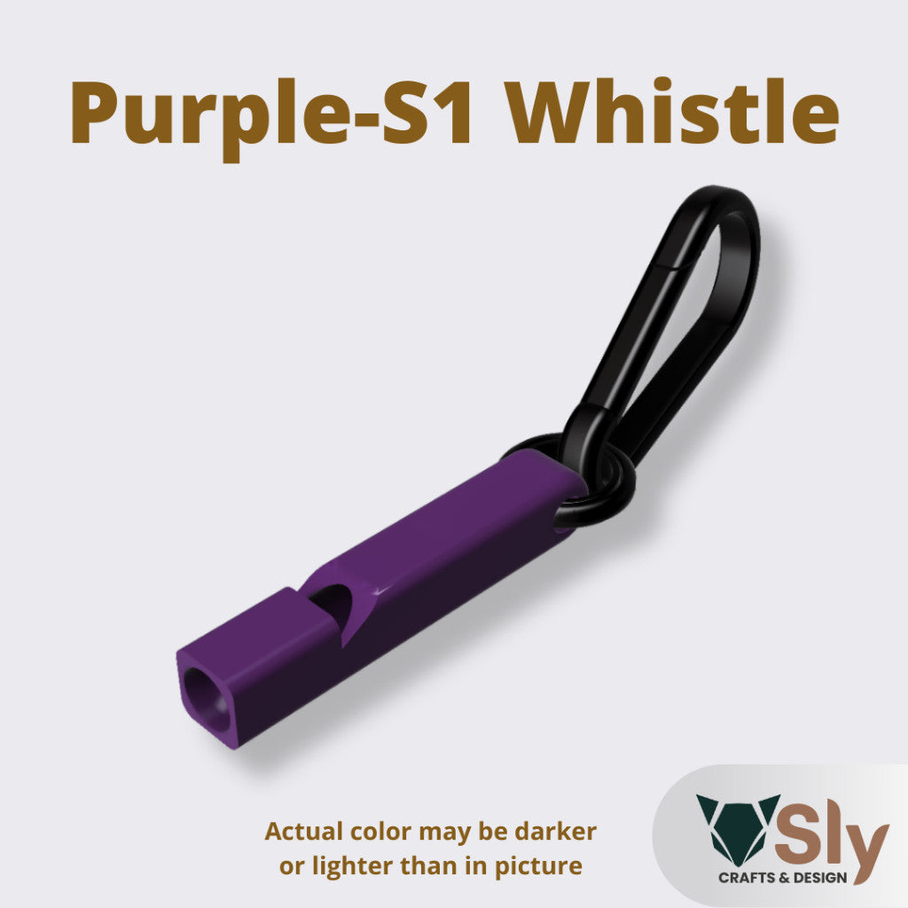 EDC Single Tone Safety Whistle with Carabiner | Loud Emergency Alert Keychain Gear