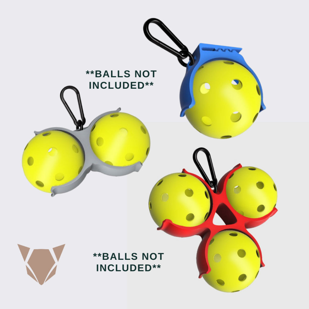 Pickleball Ball Holder Clip with Carabiner Keychain | Ball Storage Hook for Bags, Belt, Sports Gear