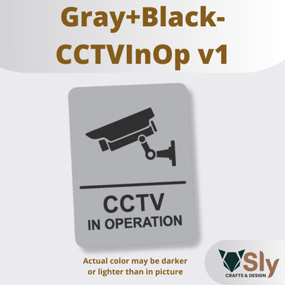 CCTV in Operation Sign | Security Camera Warning with Free Adhesive for Home & Office