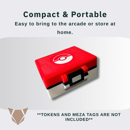 Pokemon Mezastar Storage Case Box | Meza Tag and Arcade Token Organizer Holder