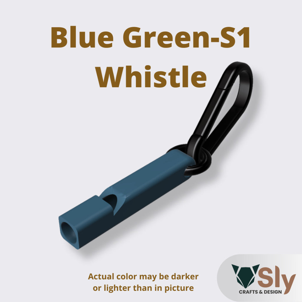 EDC Single Tone Safety Whistle with Carabiner | Loud Emergency Alert Keychain Gear