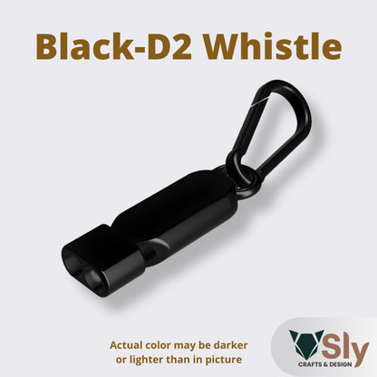 EDC Dual Tone Emergency Whistle with Carabiner | Loud Safety Survival Keychain Gear