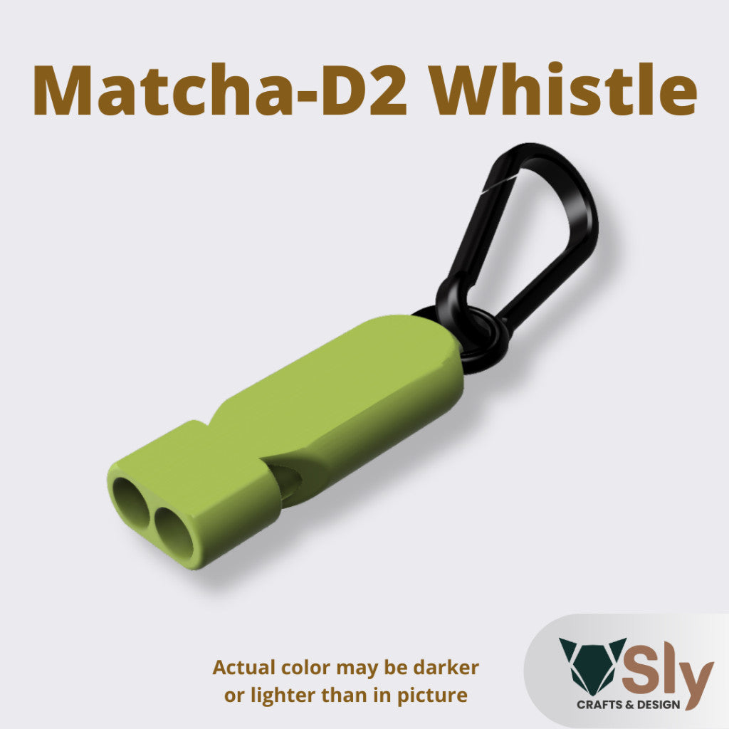 EDC Dual Tone Emergency Whistle with Carabiner | Loud Safety Survival Keychain Gear