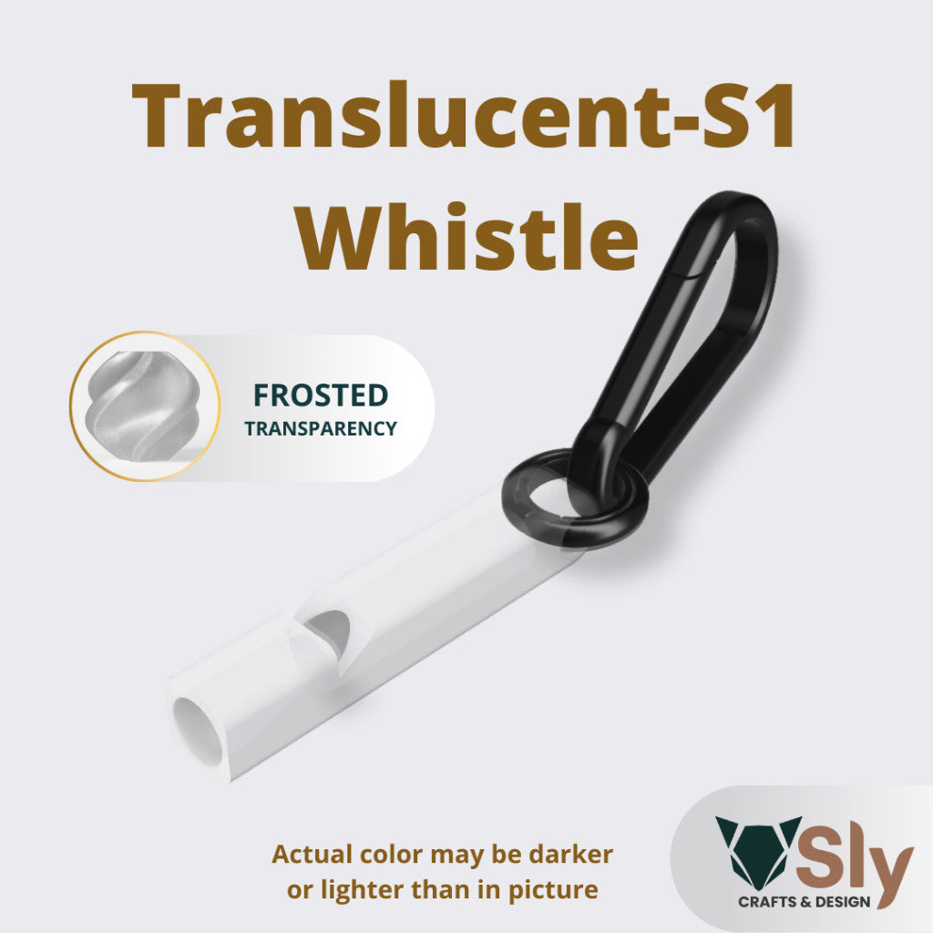 EDC Single Tone Safety Whistle with Carabiner | Loud Emergency Alert Keychain Gear
